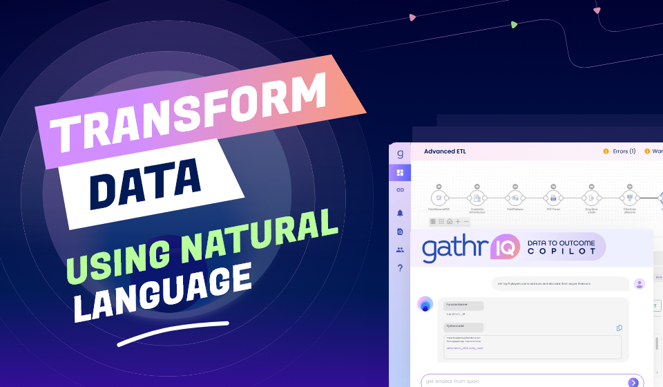 Transform data using natural language